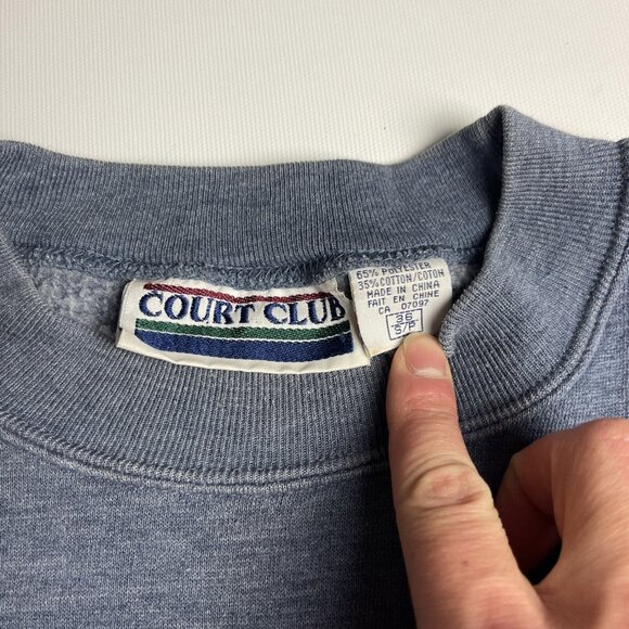 VTG Court CLUB Animal Hunting fishing forest Print graphic Sweatshirt Men’s sz S - Picture 6 of 16